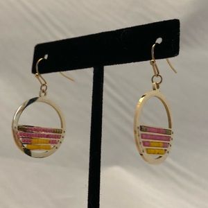 Hand beaded Japanese cylinder bead earrings